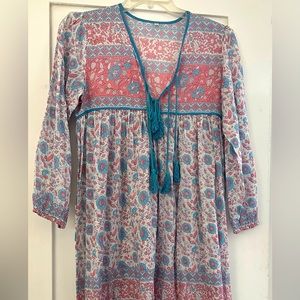 BLOCK PRINT INDIAN MAXI DRESS size small